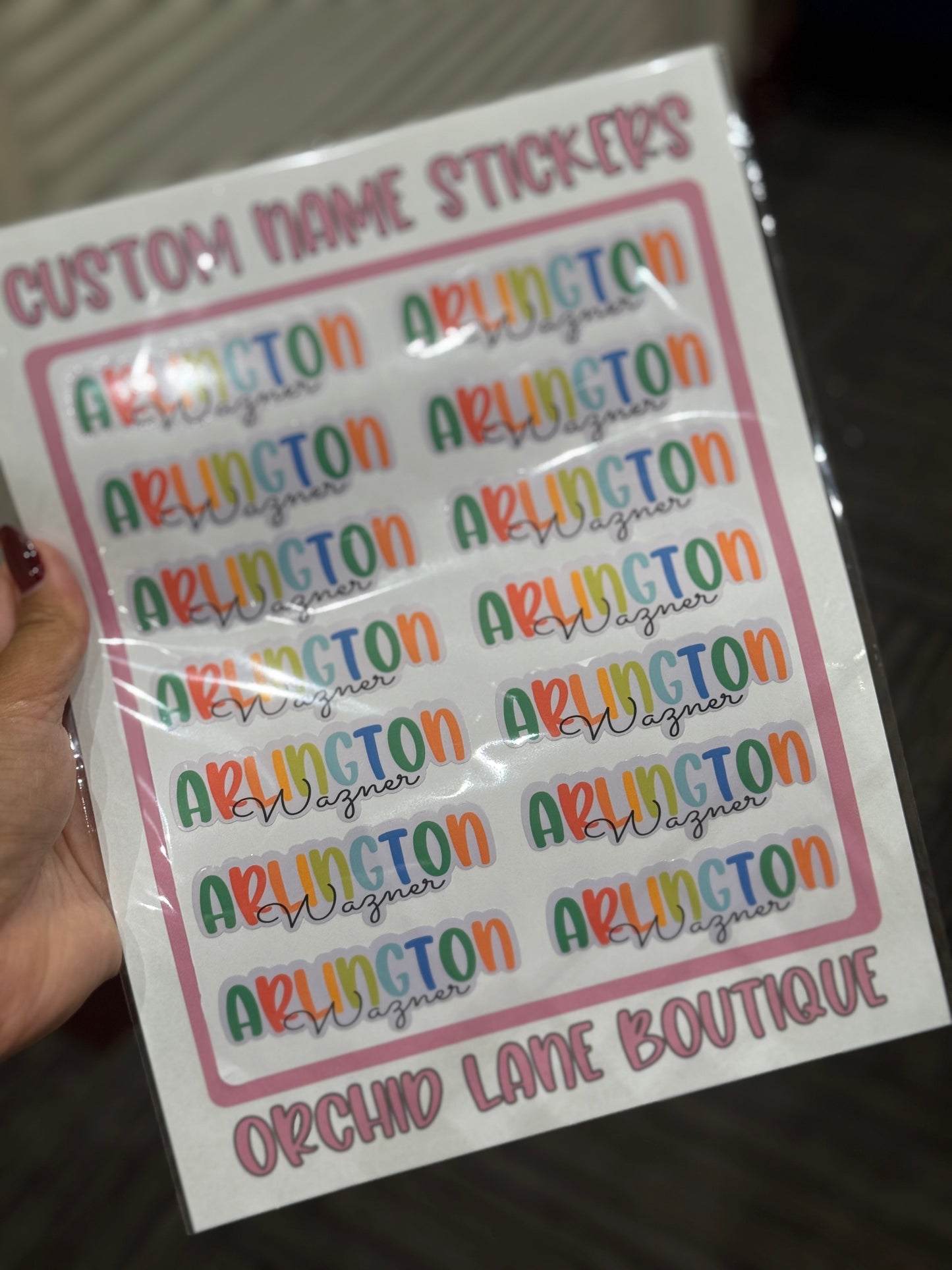 Custom Name Decals