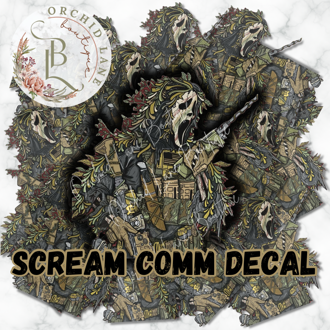 Scream Comm Waterproof Sticker Decal