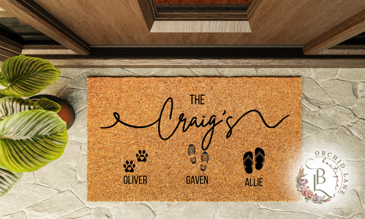 Custom Name Doormat