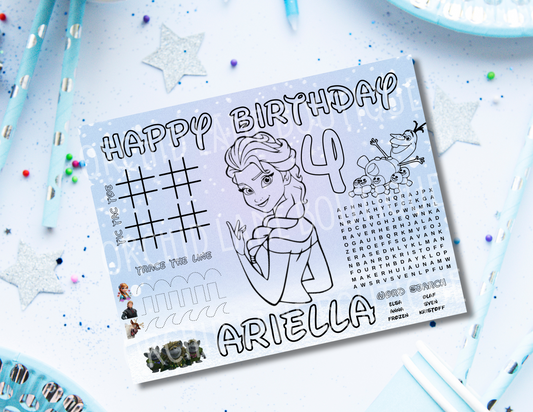 Frozen Custom Party Placemat