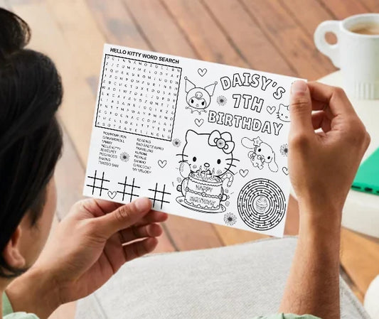 Hello Custom Kitty Party Placemat