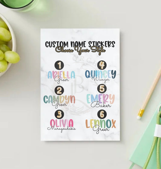 Custom Name Decals