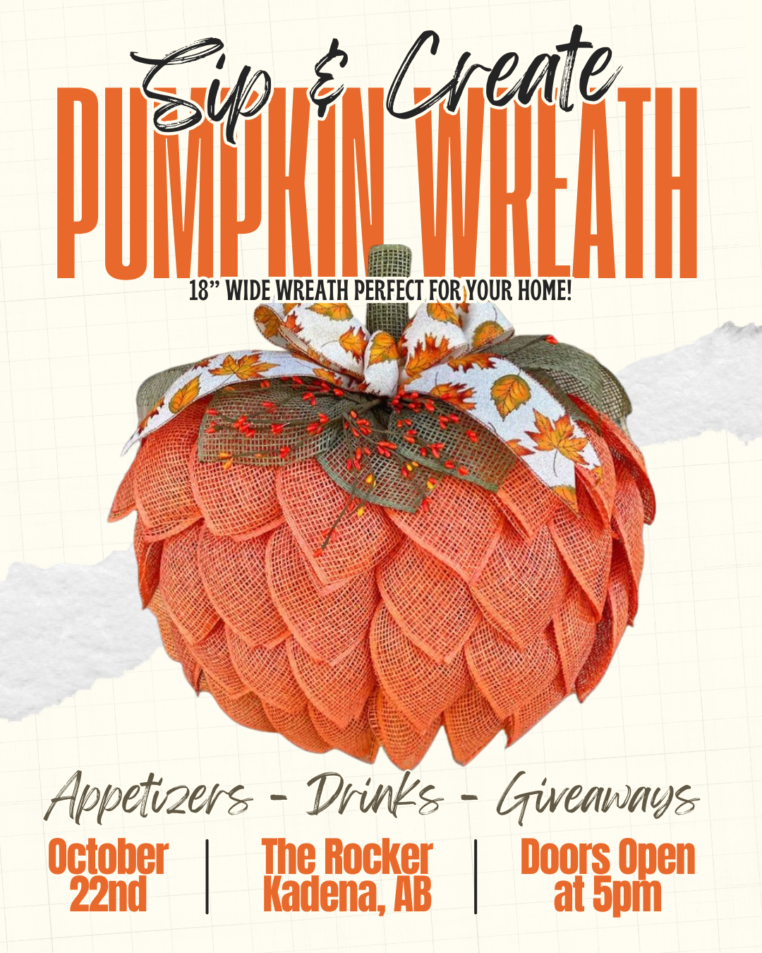 Pumpkin Wreath Making Class